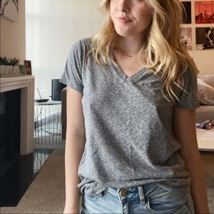 Gray V-Neck Tee shirt